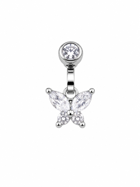 Acquista ora piercing punto luce con farfalla pendente su elefantebianco.jewelry