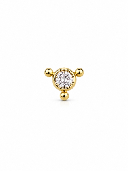 Acquista ora piercing punto luce trinity gold su elefantebianco.jewelry