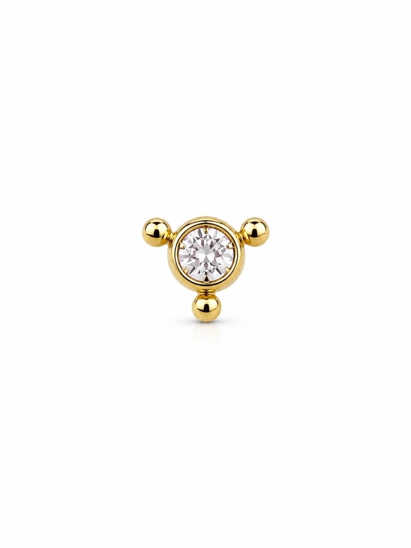 Acquista ora piercing punto luce trinity gold su elefantebianco.jewelry
