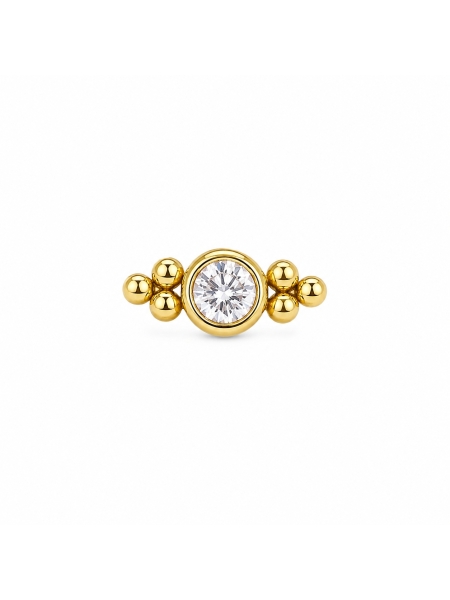 Acquista ora piercing punto luce con sfere laterali gold su elefantebianco.jewelry