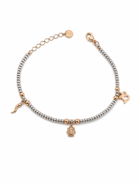 Acquista ora bracciale modello dodo portafortuna (argento 925) gold rose su elefantebianco.jewelry