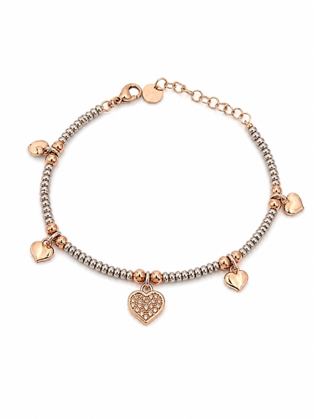 Acquista ora bracciale modello dodo con cuoricini gold rose su elefantebianco.jewelry