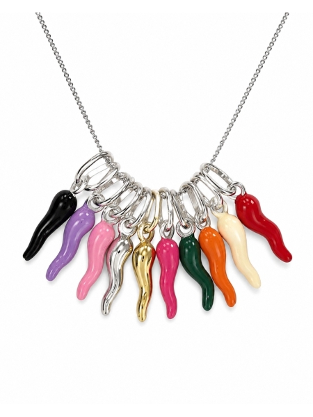 Acquista ora Collana cornicello in argento 925% su elefantebianco.jewelry