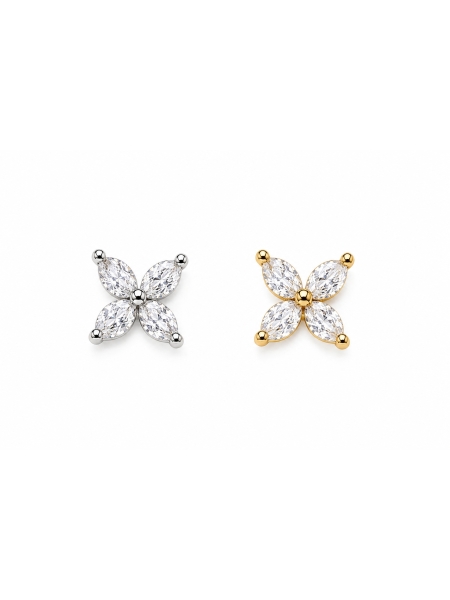 Acquista ora orecchini mini 4 punte su elefantebianco.jewelry