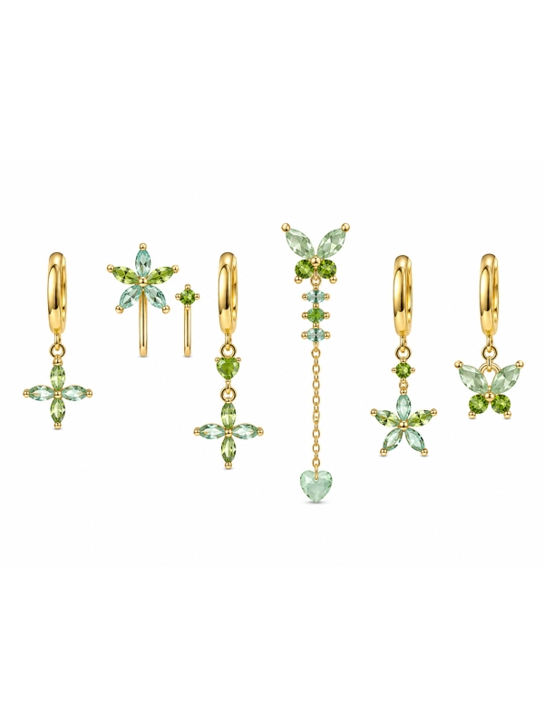 Acquista ora set farfalla sfumature di blu base gold su elefantebianco.jewelry