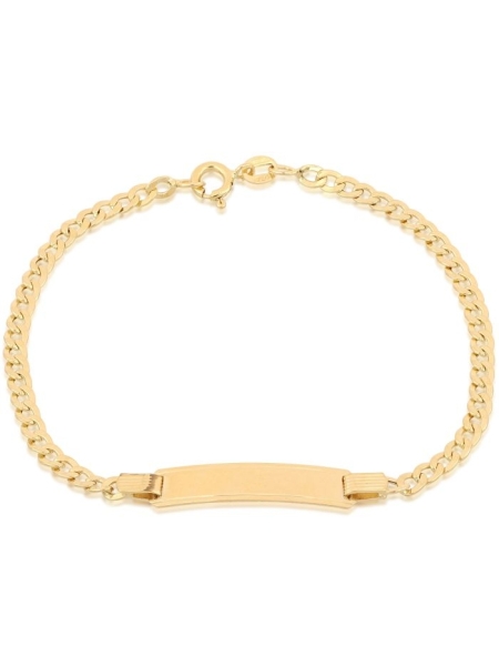 Acquista ora Bracciale grumetta con  targa oro 750 su elefantebianco.jewelry