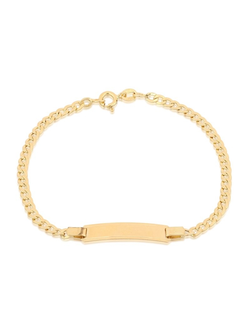Acquista ora Bracciale grumetta con  targa oro 750 su elefantebianco.jewelry