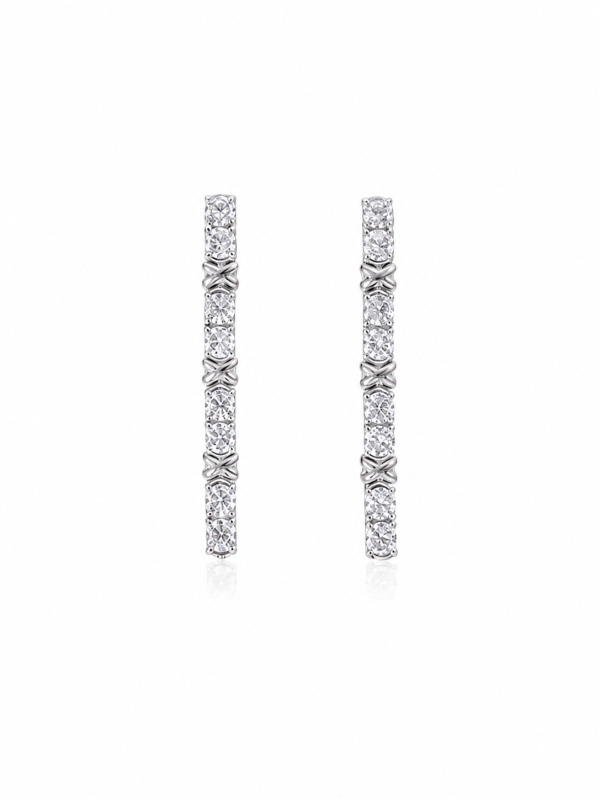 Acquista ora orecchini tennis con incrocio gold su elefantebianco.jewelry