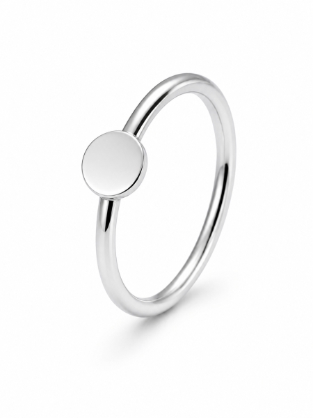 Acquista ora anello con piastrina tonda su elefantebianco.jewelry 2