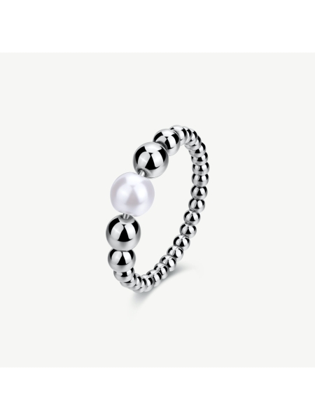 Acquista ora anello sfere e perla su elefantebianco.jewelry