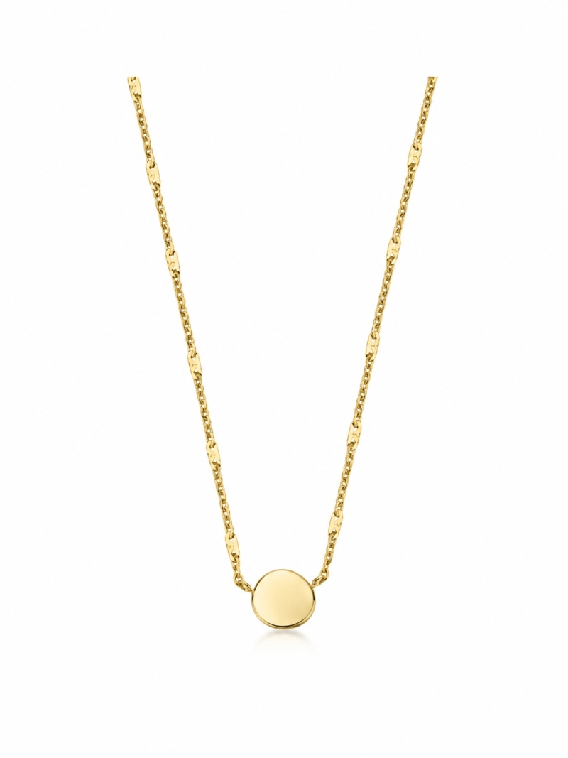 Acquista ora collana con piastrina tonda su elefantebianco.jewelry