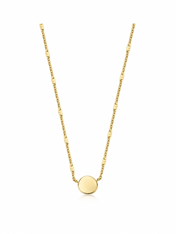Acquista ora collana con piastrina tonda su elefantebianco.jewelry