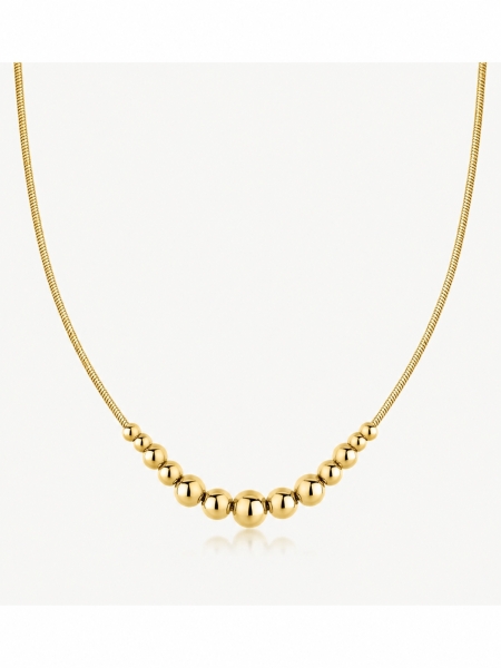 Acquista ora collana con pallini a scalare centrali su elefantebianco.jewelry 2