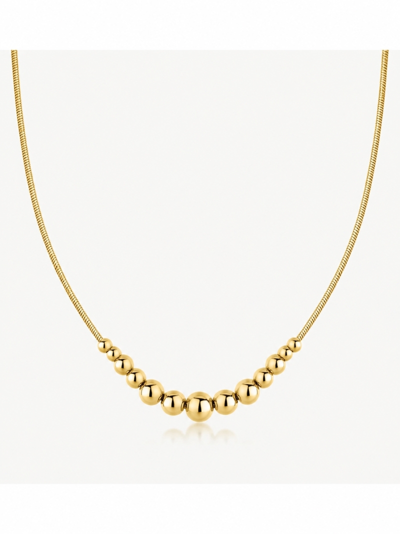 Acquista ora collana con pallini a scalare centrali su elefantebianco.jewelry