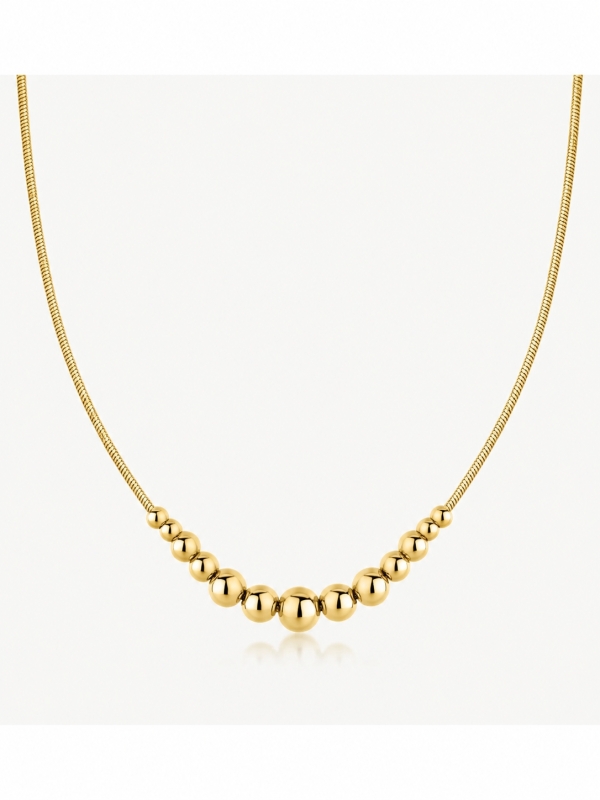Acquista ora collana con pallini a scalare centrali su elefantebianco.jewelry