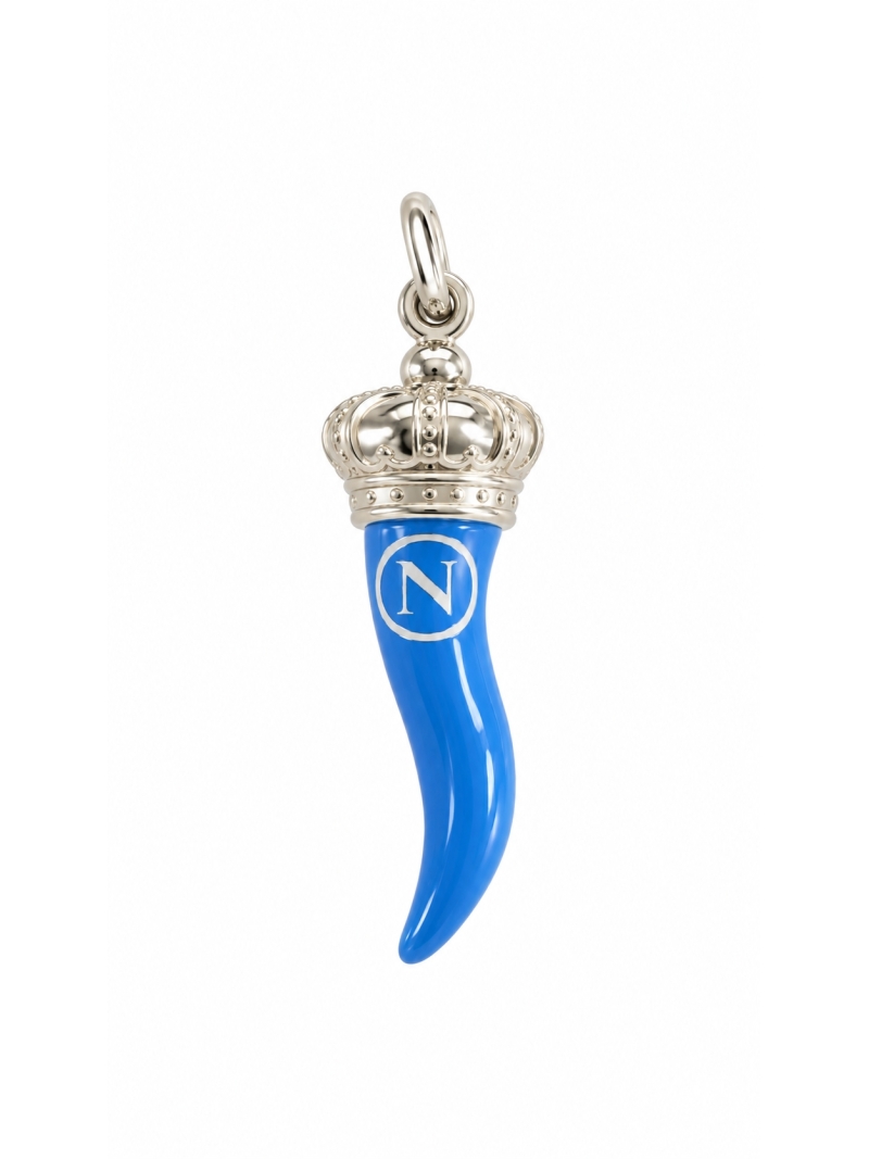Acquista ora ciondolo napoli cornetto con corona su elefantebianco.jewelry