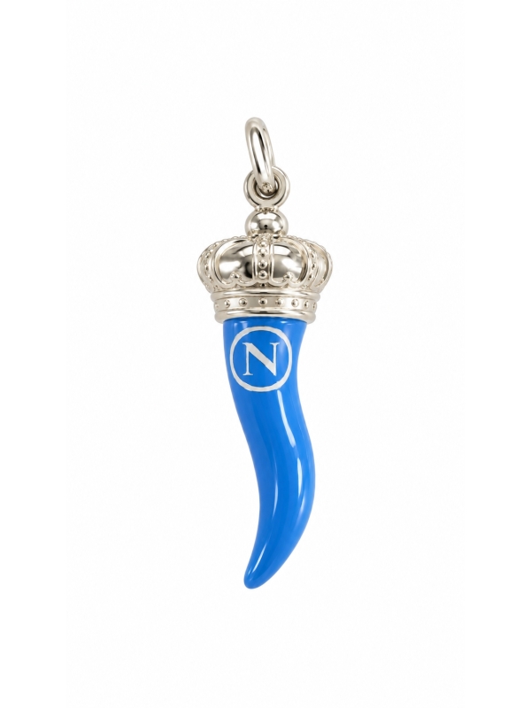 Acquista ora ciondolo napoli cornetto con corona su elefantebianco.jewelry