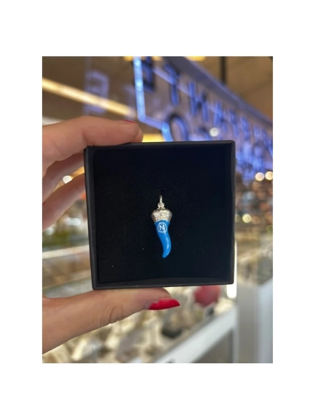 Acquista ora ciondolo napoli cornetto con corona su elefantebianco.jewelry 2