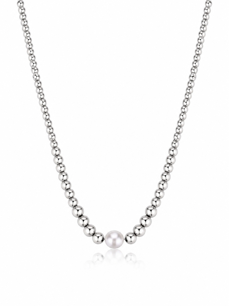 Acquista ora collana pallinata con perla su elefantebianco.jewelry