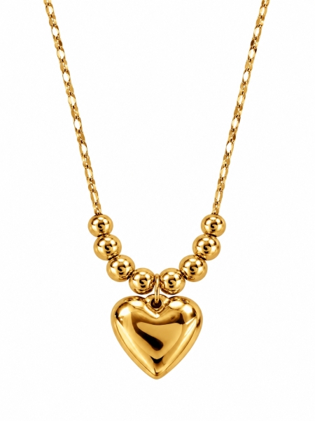 Acquista ora collana cuore bombato e pallini su elefantebianco.jewelry