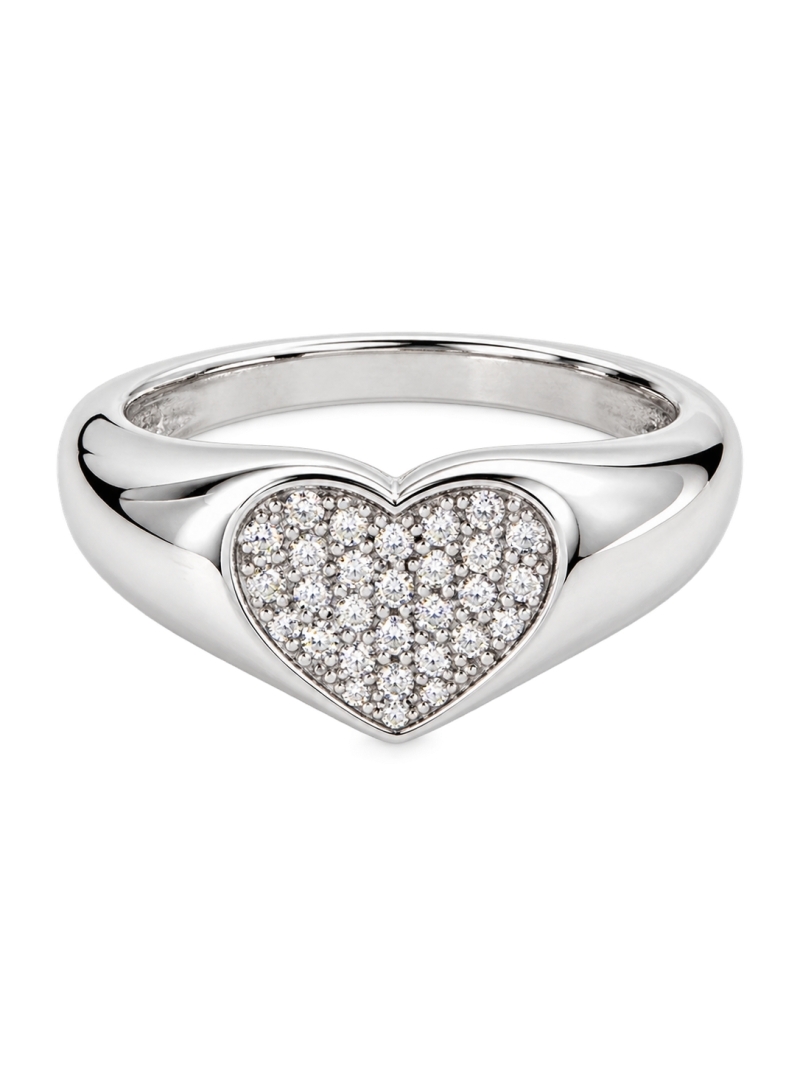 Acquista ora Anello pavè quadrato mignolo su elefantebianco.jewelry