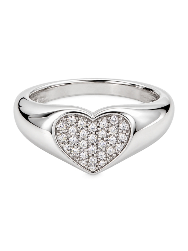 Acquista ora Anello pavè quadrato mignolo su elefantebianco.jewelry