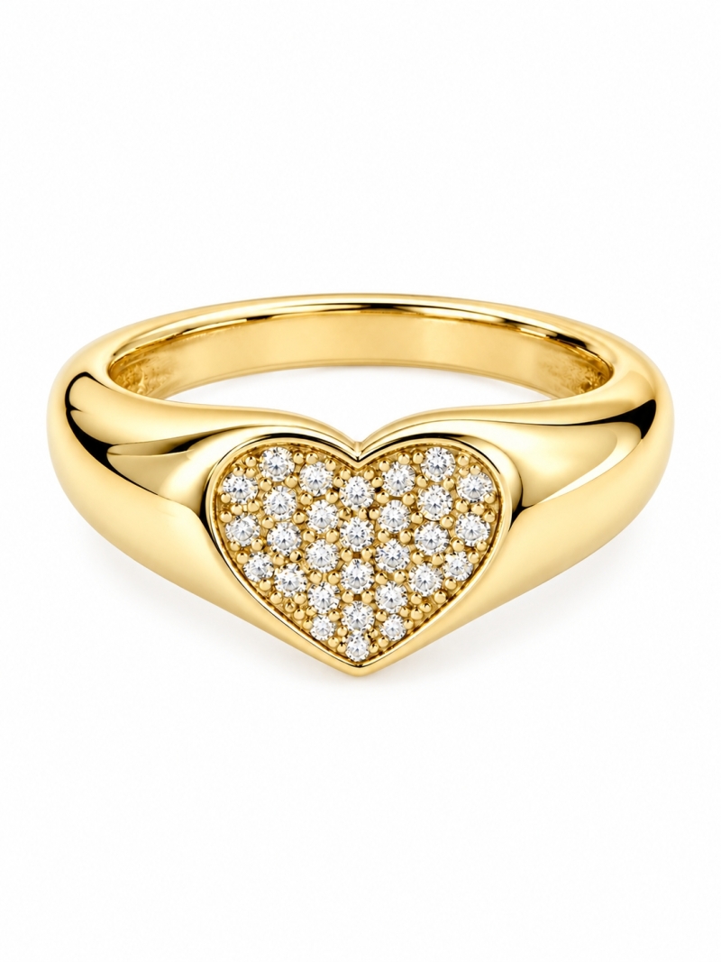 Acquista ora Anello pavè quadrato mignolo su elefantebianco.jewelry