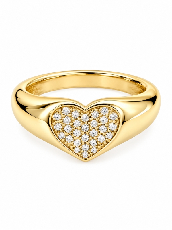 Acquista ora Anello pavè quadrato mignolo su elefantebianco.jewelry