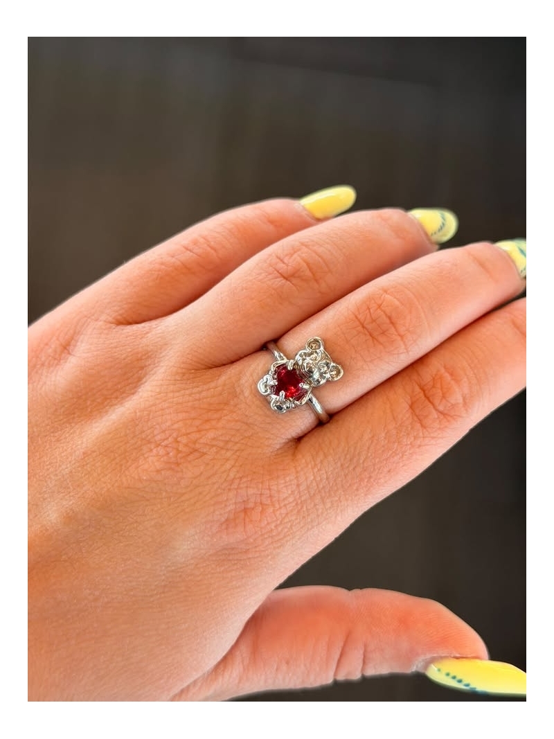 Acquista ora anello teddy cuore rosso su elefantebianco.jewelry