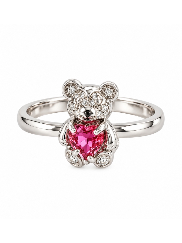 Acquista ora anello teddy cuore rosso su elefantebianco.jewelry