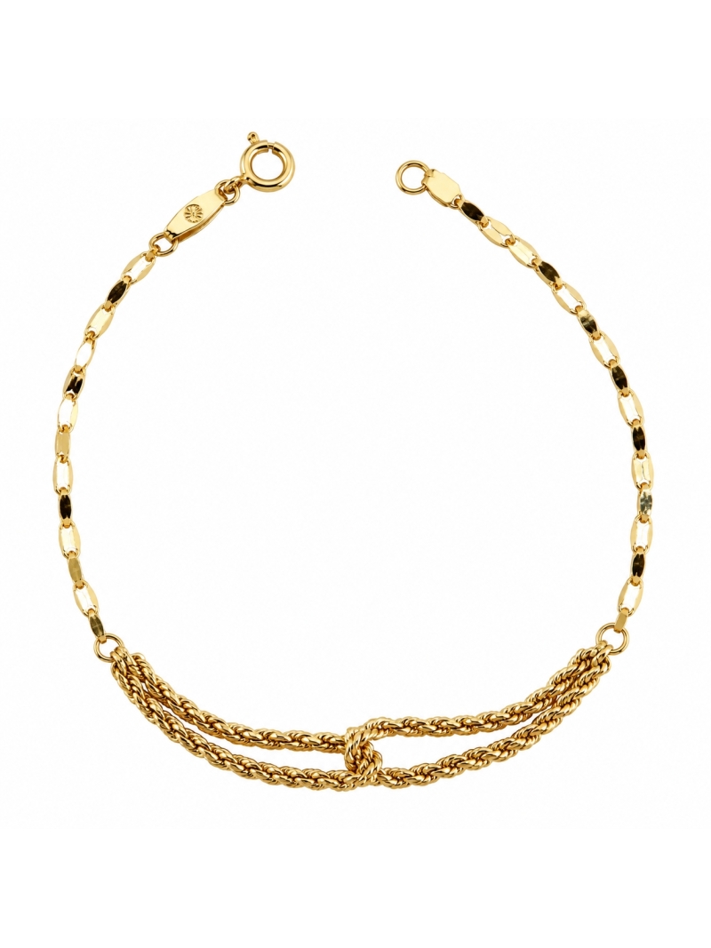 Acquista ora bracciale metà foglioline e fune su elefantebianco.jewelry