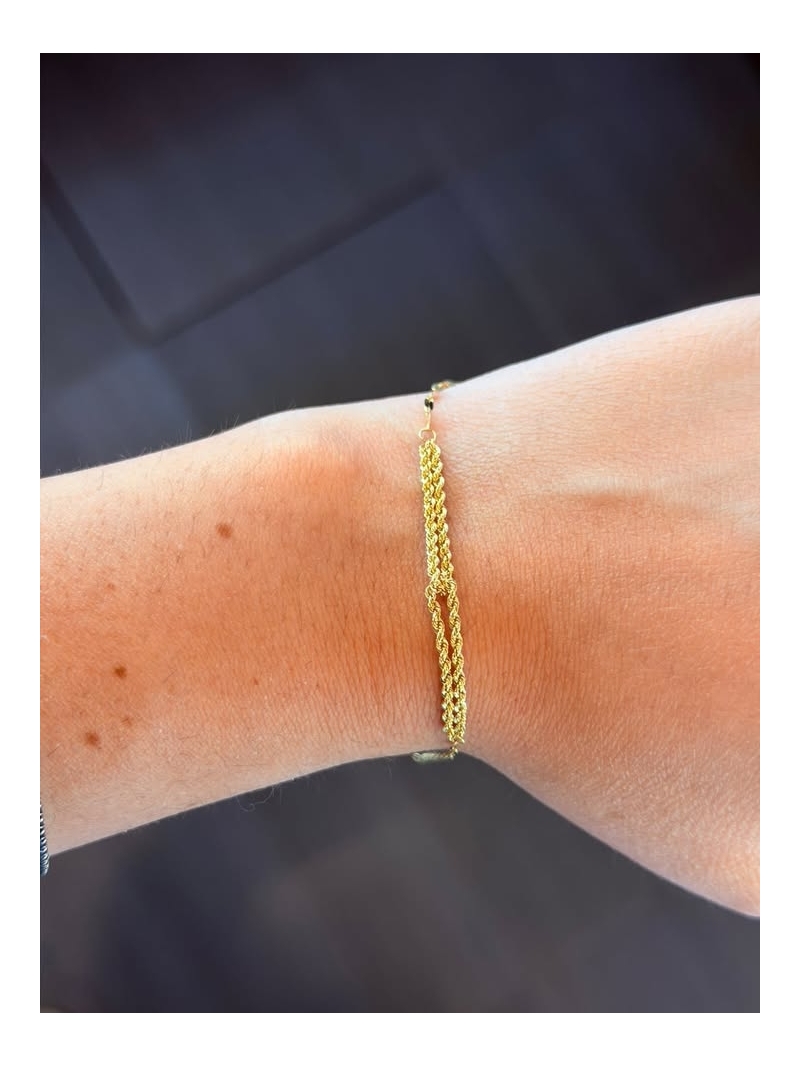 Acquista ora bracciale metà foglioline e fune su elefantebianco.jewelry