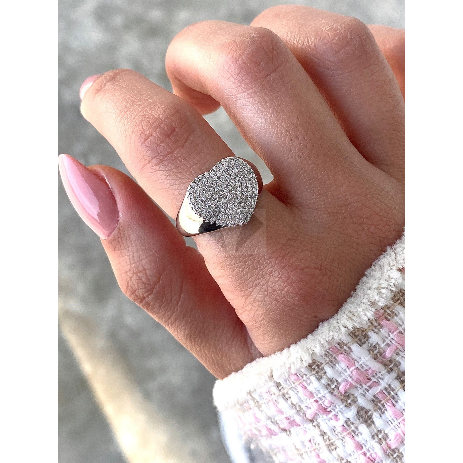 Anello cuore in argento 925%